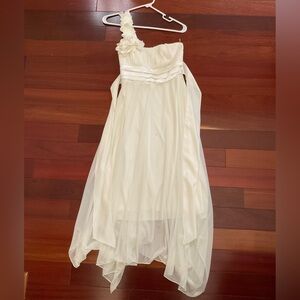 Y2k rosette One shoulder ruffle dress